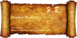 Huska Rudolf névjegykártya